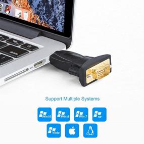 img 1 attached to 🔌 Отличный USB-комплектующий на мужской RS232 с чипсетом PL2303 - Конвертер формата CableCreation для Windows, Mac и Linux.