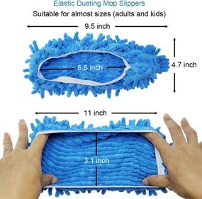 img 3 attached to 8 PCS M-jump Duster Mop Slippers Shoes Cover – Multi-function Chenille Fibre Dust Mop Slippers for Floor Cleaning in Bathroom, Office, Kitchen – Washable, House Polishing & Cleaning