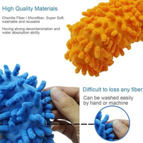 img 1 attached to 8 PCS M-jump Duster Mop Slippers Shoes Cover – Multi-function Chenille Fibre Dust Mop Slippers for Floor Cleaning in Bathroom, Office, Kitchen – Washable, House Polishing & Cleaning