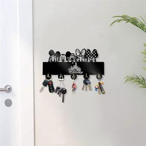 img 3 attached to 🔑 Mickey Mouse Key Hooks - Organize Your Keys with Disney Magic - Self-Adhesive Key Rack with 5 Hooks for Entryway, Kitchen - Heavy Duty & Stylish - Holds up to 6lbs (Mickey Mouse 2)