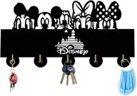 🔑 mickey mouse key hooks - organize your keys with disney magic - self-adhesive key rack with 5 hooks for entryway, kitchen - heavy duty & stylish - holds up to 6lbs (mickey mouse 2) logo