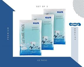 img 3 attached to 🧊 Komax Coolers 3-Pack of Large Ice Packs - Lasts 12 to 15 Hours, Slim & Flexible Gel Freezer Packs, Reusable Ice Packs for Cooler Bags - Dimensions 11.4" x 7