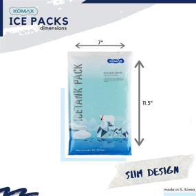 img 1 attached to 🧊 Komax Coolers 3-Pack of Large Ice Packs - Lasts 12 to 15 Hours, Slim & Flexible Gel Freezer Packs, Reusable Ice Packs for Cooler Bags - Dimensions 11.4" x 7