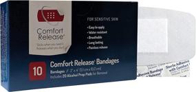 img 4 attached to 🧼 Sensitive Skin Pain-Free Removal Bandages 2x4 - Comfort Release, Pack of 2 (Total 20 Bandages)