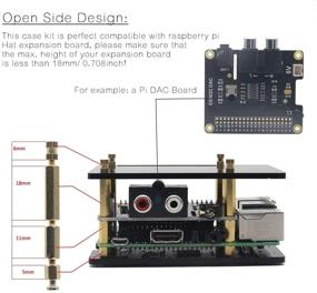 img 3 attached to Корпус Geekworm Raspberry Pi 4: полный набор для самостоятельной сборки для Pi 4B и универсальной платы расширения HAT.