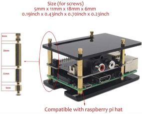 img 2 attached to Корпус Geekworm Raspberry Pi 4: полный набор для самостоятельной сборки для Pi 4B и универсальной платы расширения HAT.