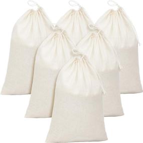 img 1 attached to 👜 Versatile Cotton Muslin Drawstring Bag for All-Purpose Use