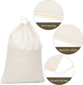 img 2 attached to 👜 Versatile Cotton Muslin Drawstring Bag for All-Purpose Use