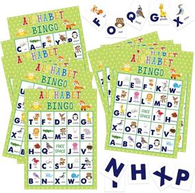 img 3 attached to 🐾 Alphabet Bingo Game for Kids: Fun Animal Letter Learning Activity for 24 Players at School, Home, or Birthday Parties