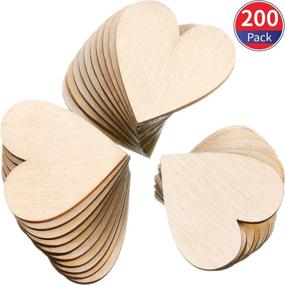 img 1 attached to 🧡 200 Pieces 1 Inch Wooden Heart Cutouts - Heart Shaped Slices, Embellishments, and Ornaments for Wedding, Valentine's Day, DIY Crafts - Supplies (1 Inch, 200 Pieces)