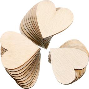 img 4 attached to 🧡 200 Pieces 1 Inch Wooden Heart Cutouts - Heart Shaped Slices, Embellishments, and Ornaments for Wedding, Valentine's Day, DIY Crafts - Supplies (1 Inch, 200 Pieces)