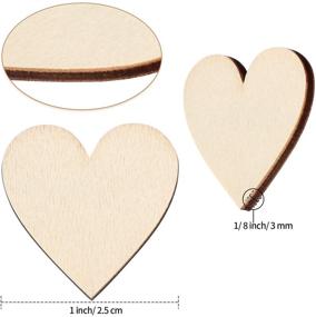 img 3 attached to 🧡 200 Pieces 1 Inch Wooden Heart Cutouts - Heart Shaped Slices, Embellishments, and Ornaments for Wedding, Valentine's Day, DIY Crafts - Supplies (1 Inch, 200 Pieces)