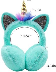 img 3 attached to Unicorn Earmuffs Warmers Winter Outdoor