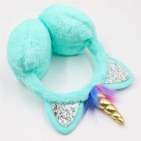 img 1 attached to Unicorn Earmuffs Warmers Winter Outdoor