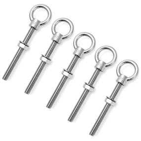 img 4 attached to 🔩 Premium-Quality QWORK Threaded Eyebolts in Durable Stainless Steel