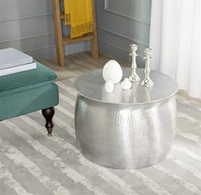 img 4 attached to Modern Safavieh Aztec Silver End Table for Stylish Home Collection