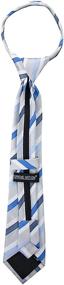 img 2 attached to Stylish and Convenient Spring Notion Striped Woven Zipper Boys' Necktie Accessories