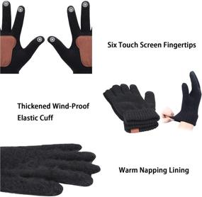 img 1 attached to 🧤 Women's Winter Beanie and Touchscreen Gloves: Warm Accessories for Cold Weather with Scarves & Wraps