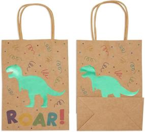 img 1 attached to Dino-mite Party Favors: 24 Pack of Dinosaur Gift Bags for Kid's Birthday Bash!