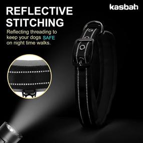 img 3 attached to 🐶 KASBAH Reflective Dog Collar: Neoprene Padded, Adjustable Heavy Duty Collar for All Breeds - Breathable Nylon Pet Collar