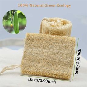 img 3 attached to 🌿 Unbleached Organic Loofah Sponges: 6-Piece Set for Eco-Friendly Shower Exfoliation & Spa Bath Skin Care