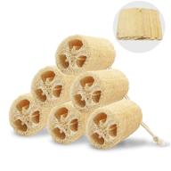 🌿 unbleached organic loofah sponges: 6-piece set for eco-friendly shower exfoliation & spa bath skin care logo