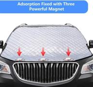 sonru car windshield sunshade cover - secure fitting with 3 magnets, easy installation - waterproof & scratch-free - fits cars, trucks, vans, suvs - 58'' x 46'' (black) logo