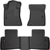 🚗 husky liners 99381 weatherbeater front & 2nd seat floor mats for 2019-20 nissan altima, black logo