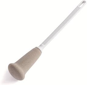 img 4 attached to 🧽 Sponge Brush with Long Handle for Cleaning Bottles - Ideal for Water Bottles, Baby Bottles, Vases, Wine/Whiskey Glass, Cups - Non-Scratch Washing Scrubber (Grey)