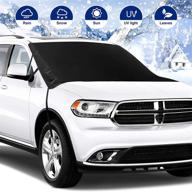 ❄️ benewell windshield snow cover: magnetic ice & snow protector with reflective warning bar logo
