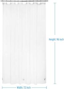 img 3 attached to 🛁 Buy AmazerBath 2 Pack Thin Shower Curtain Liners - 72 x 96 Inches - Waterproof PEVA 3G Curtains with Heavy Duty Stones and 12 Grommet Holes - Clear Plastic Liners