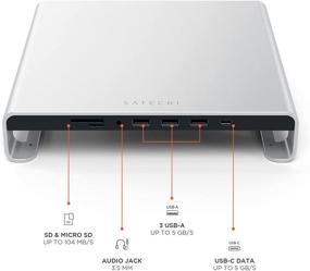 img 3 attached to Satechi Type-C Aluminum Monitor Stand Hub with USB-C Port