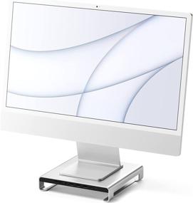 img 4 attached to Satechi Type-C Aluminum Monitor Stand Hub with USB-C Port