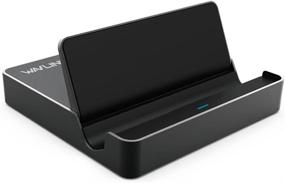 img 4 attached to 🔌 WAVLINK USB C Docking Station with 18W Charging, HDMI 4K@30Hz, 3 USB 3.0 Ports - Compatible with Samsung Galaxy S8, Note 8, and Later Models - Windows USB Type-C - Phone Holder Dock Included