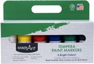 optimized for seo: handy art 6-color primary tempera paint markers kit - 2 oz logo