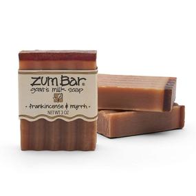 img 4 attached to 🧼 Frankincense and Myrrh Goat's Milk Soap - 3 oz (3 Pack) by Zum Bar