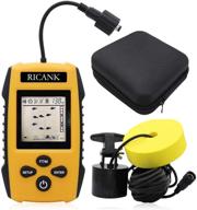 🐟 ricank portable fish finder: compact depth detector with travel case & lcd display logo