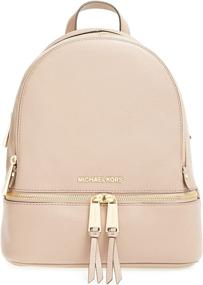 img 3 attached to 🎒 Premium Michael Kors Leather Backpack in Oxblood: Stylish Casual Daypacks