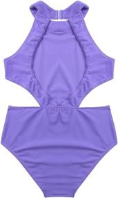 img 1 attached to JEATHA Sleeveless Costumes Gymnastics Light_Purple