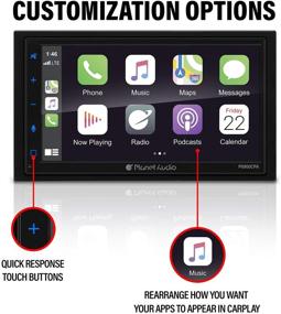 img 1 attached to 🚗 Усилите свой автомобильный аудиоопыт с Planet Audio P9900CPA: мультимедийный плеер с функцией Apple Carplay и совместимостью с Android Auto двойного размера (Double-Din)
