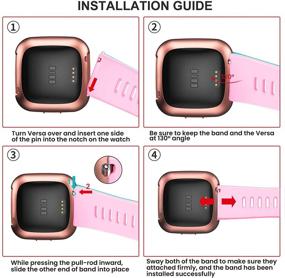 img 1 attached to NotoCity Compatible Replacement Wristbands Teal Pink