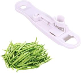 img 1 attached to 🥦 EfficientYARNOW 2pcs French Bean Slicer: Portable Green Bean Cutter and Peel Remover for Kitchen Vegetable Slicing