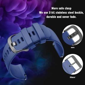 img 3 attached to NotoCity Garmin Venu Band: 20mm Soft Silicone Replacement Strap for Vivoactive 3, Forerunner 645, 245, and more!