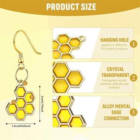 img 3 attached to Yaomiao Enamel Honeycomb Charms Pendants: 🍯 Perfect DIY Crafts Jewelry Making Accessories (40)