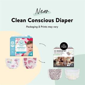 img 2 attached to 🌈 Honest Company Club Box Clean Conscious Diapers Rainbow Stripes Wild Thang Size 4 - 60 Count (Packaging + Print May Vary)