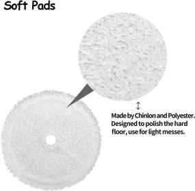 img 1 attached to 🧹 8 Pack MATFORCA Mop Pads for Bissell 3115 SpinWave Hard Floor Expert Wet and Dry Robot Vacuum - Includes 4 Scrubby Mop Pads and 4 Soft Mop Pads