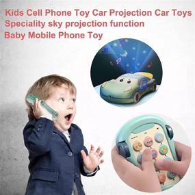 img 2 attached to 📱 Enthusiasm Kids Cell Phone Toy Car Projection Car Toys Children's Intelligent Music Light-Emitting Phone Toys Baby Music Car Toys for 1-6 Year Old Girls and Boys