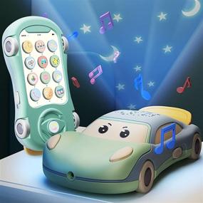 img 4 attached to 📱 Enthusiasm Kids Cell Phone Toy Car Projection Car Toys Children's Intelligent Music Light-Emitting Phone Toys Baby Music Car Toys for 1-6 Year Old Girls and Boys