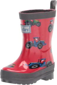 img 4 attached to 👞 Hatley Boys Rain Tractors Outdoor Toddler Shoes