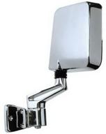 🚙 cipa 44450 jeep driver side original style replacement mirror - manual foldaway, non-heated, chrome finish logo